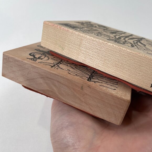 Vtg Stampa Rosa Wood Rubber Stamp Botanical Floral Set Scrapbooking Card Making - Picture 10 of 14